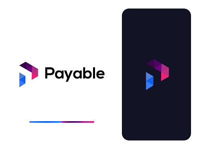 Payable logo design mark - Letter p logo