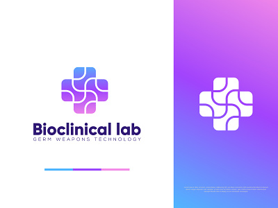 Bioclinical lab logo abstract bio blockchain brand identity branding creative logo design flat logo lab logo logo design minimal logo minimalist logo modern logo research symbol weapons