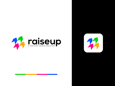 Raiseup logo design branding colorful logo creative logo flat logo identity logo logo design logo designer logos logotype minimal logo modern logo tech technology