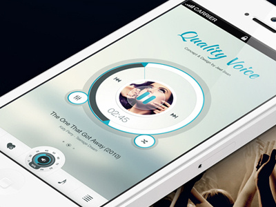 Quality Voice - Mobile App Light Version android creative interactive ios7 iphone music player ui ux