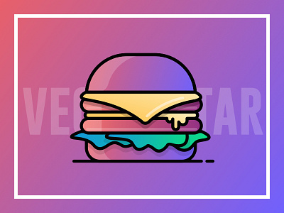 Vegetarian meal ai burger icon illustration meal mobile sketch ui ux vector vegetarian