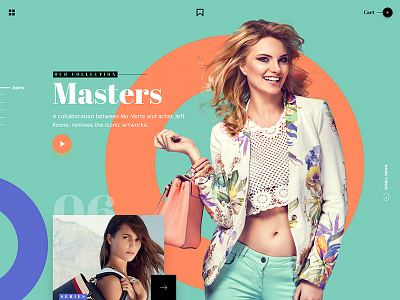 MV Fashion brand - UI/UX concept design dress fashion interaction landing page material mobile site style ui ux web