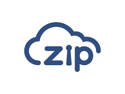 Zip Logo cloud dailylogochallenge dlc harperstudio logo zip