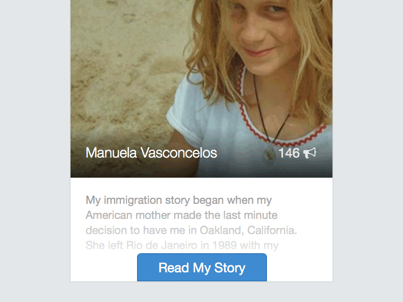 Story Card app fwd.us hover immigration product story ui web
