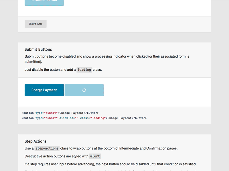 Dynamic Style Guide web app ui product sirono process html sass style guide