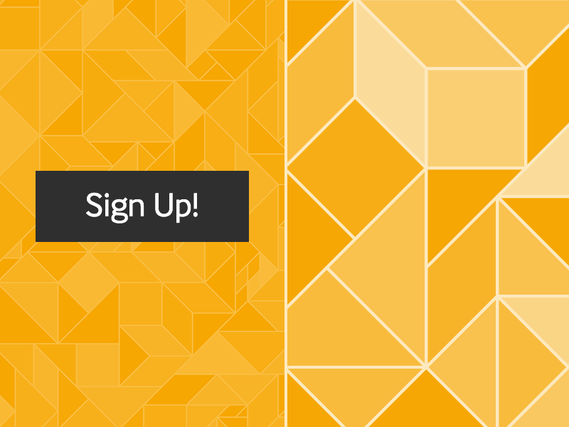Tangrams branding spright orange cta geometric pattern