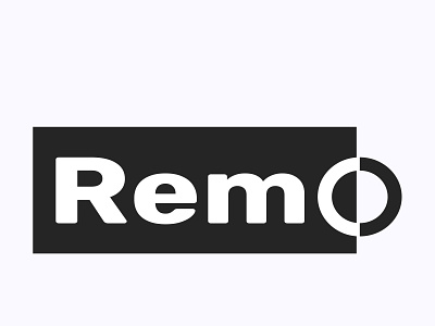 Logo for Remo (Light) flat light logo minimal vector