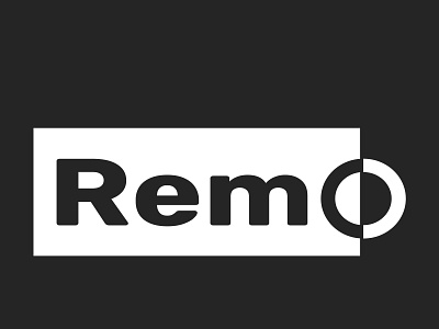 Logo for Remo (Dark) dark flat logo minimal