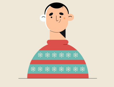 Christmas vibes app character character design characterdesign christmas christmas sweater design flat flat character design graphic design illustration illustrator inkscape minimal sweater ux vector web