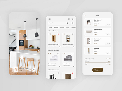 Furniture store app design