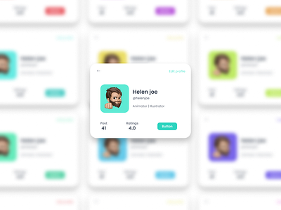 User profile card by Pranav More on Dribbble