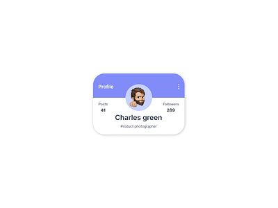 User profile card avatar card card card design ui design uiux user card user profile card ux design web design
