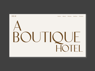 Hotel landing page