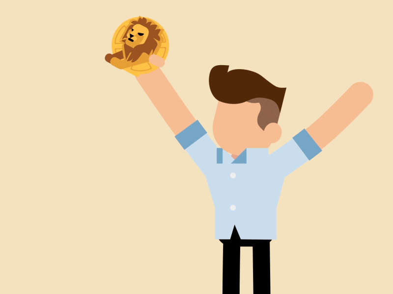 Gold Can ae after effects animation cannes lions， character animation flat illustration kids mograph motion graphics vector