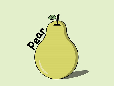 Pear flat design fruit illustration illustration vector