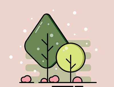 The Trees design flat design illustration vector