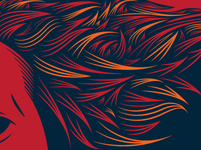 Unshakable Series - Wip #2 blue gold illustration line lion red vector yellow