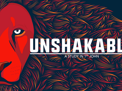Unshakable Series - 1 John 1 john blue church gold illustration line lion red unshakable vector yellow