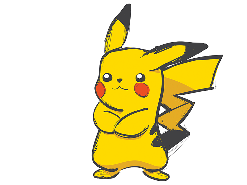 AE Practice - Pikachu gif illustration pikachu pokemon practice video games wacom