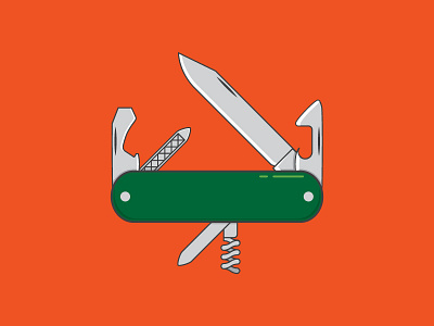 Pocket Knife camping icon illustration knife outdoors pocket knife swiss army knife vector
