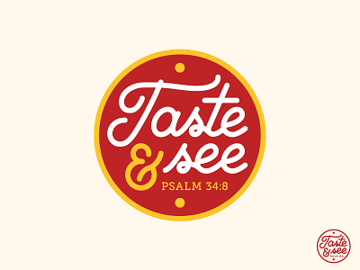 Taste & See Cooking Series bible cooking hand lettering logo monoline script typography