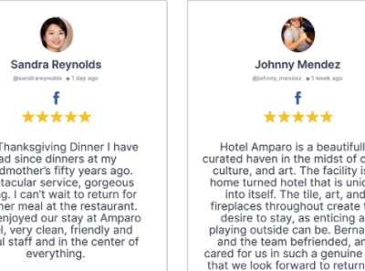 Embed facebook reviews on website