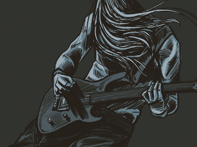 Rocking scribble digital illustration guitar guitar player photoshop rock rocknroll scribble sketch