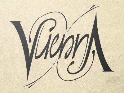 Vienna Ambigram ambigram hand lettering typography