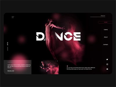 Dance Landing page branding des design graphic design ui ux