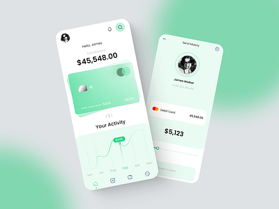 Financial Bank App appdesign dashboard design finance graphic design ui ui design ux web app