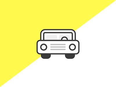 Let's Go For A Drive car icon illustration