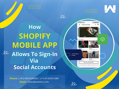 How Shopify Mobile App Allows To Sign-In Via Social Accounts application development ecommerce mobile app shopify shopify mobile app shopify mobile app builder shopify mobile app creator