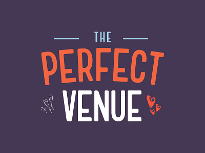 The Perfect Venue - Unused Logo logo love purple reality tv wedding