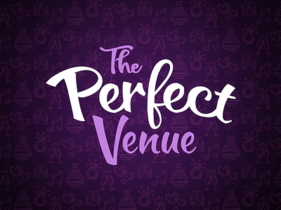The Perfect Venue - Logo Design and Animation logo love purple reality show romance tv wedding