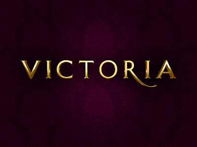 Victoria Logo 3d gold logo tv