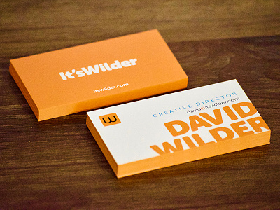 It'sWilder Business Cards branding card orange print