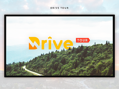 Drive tour arrow brand branding design dribbble drive experience happy identity illustration logo logodesign logotyp mountain screen tour eiffel travel ui vector visual