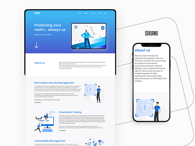 Security Website Design blue data design homepage illustration privacy privacy policy protecting scanning screen security typography ui ux vector web website