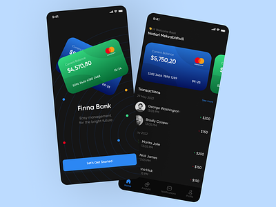 Finna Bank app application bank banking branding cards design illustration ios iphone mobileapp mobilebanking mobilebankingapp transactions ui uidesigner uiux uiuxdesign uiuxdesigner ux