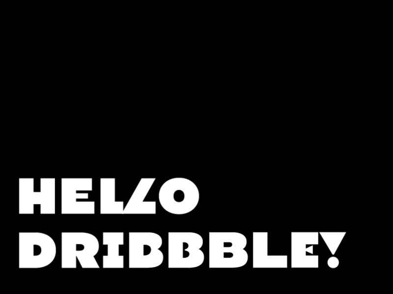 Hello Dribbble! after effects motion pilar font typography