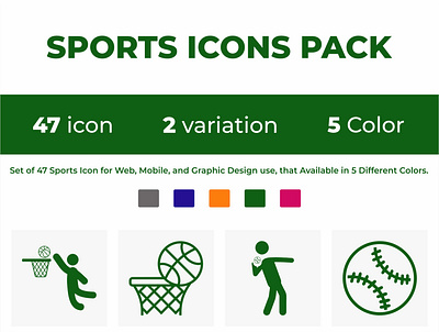 Sports Icon Pack ball competitions handball icons symbols vector volleyball