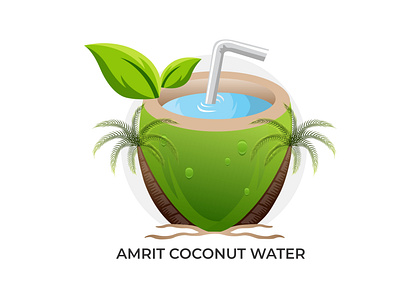 Amrit coconut water Logo branding