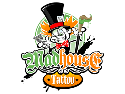 Madhouse Tattoo logo design illustration logo