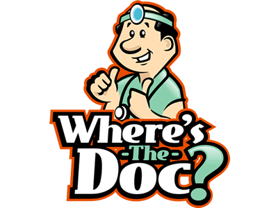 Where's The Doc? design logo