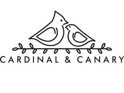 Cardinal Canary Bird Logo