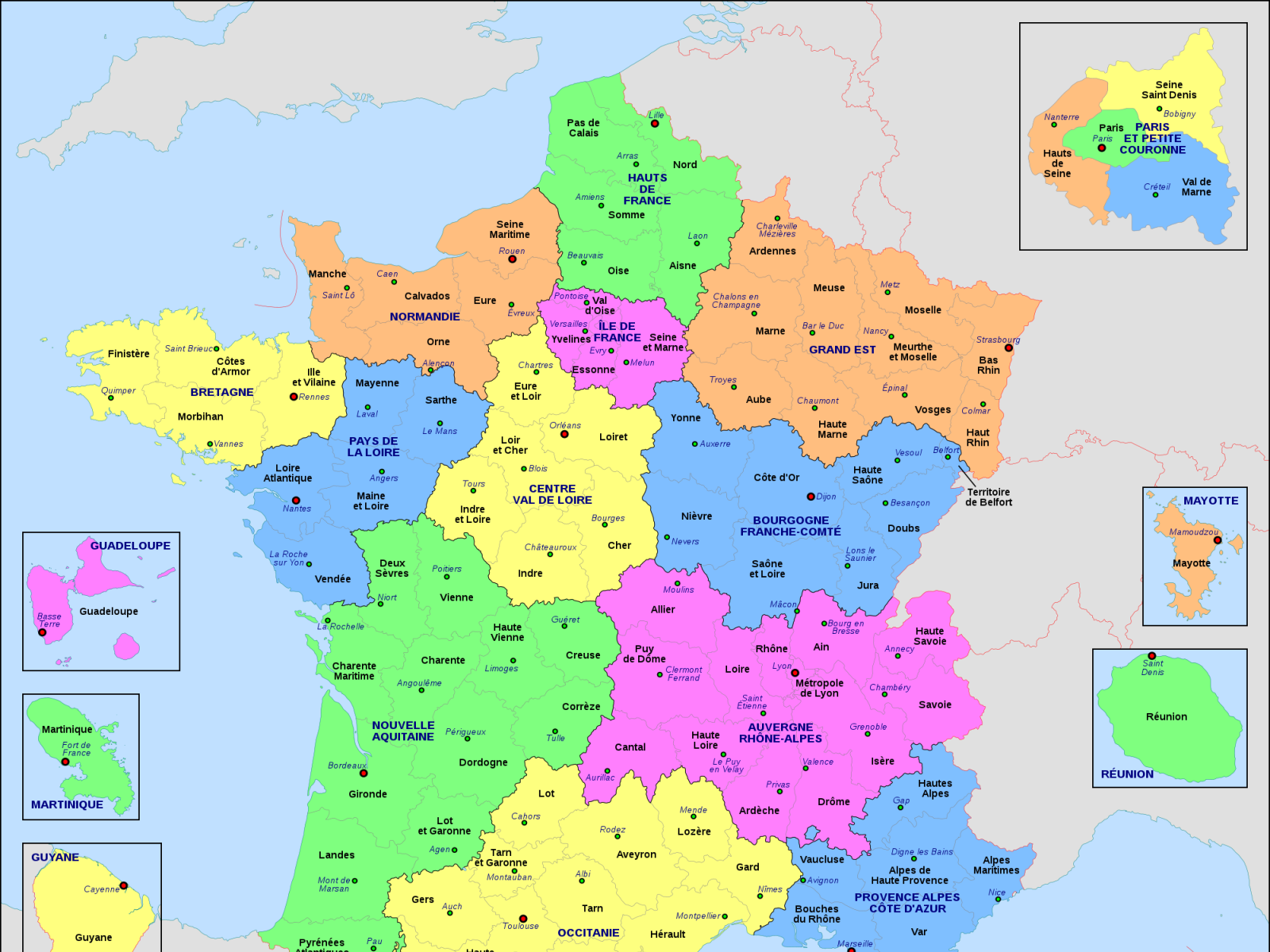 List of regions of France by Maps123net on Dribbble