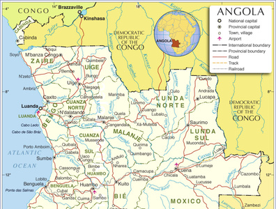 List of regions of Angola by Maps123net on Dribbble