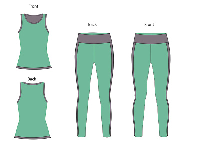 Activerwear Design activewear design fashion fashion illustration flat flat design illustration rendering sportswear