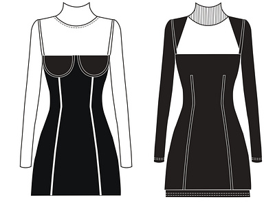 DESIGING DRESS branding fashion graphic design illustration