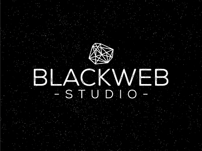 Black Web Studio black branding design logo simple studio web website white
